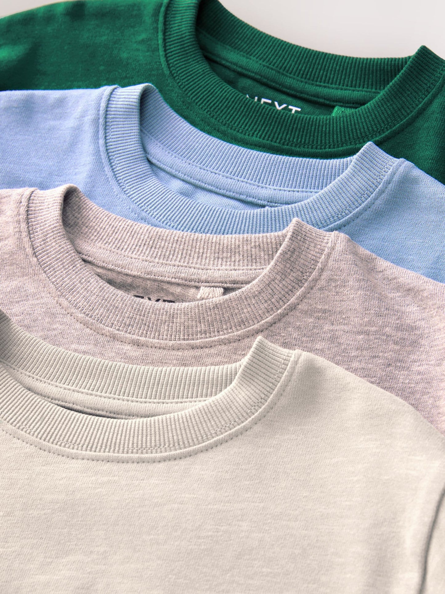 Dsiney Kidz - Blue/Green/Grey/Stone Plain Long Sleeve Cosy T-Shirts 4 Pack (3-16yrs) image 7