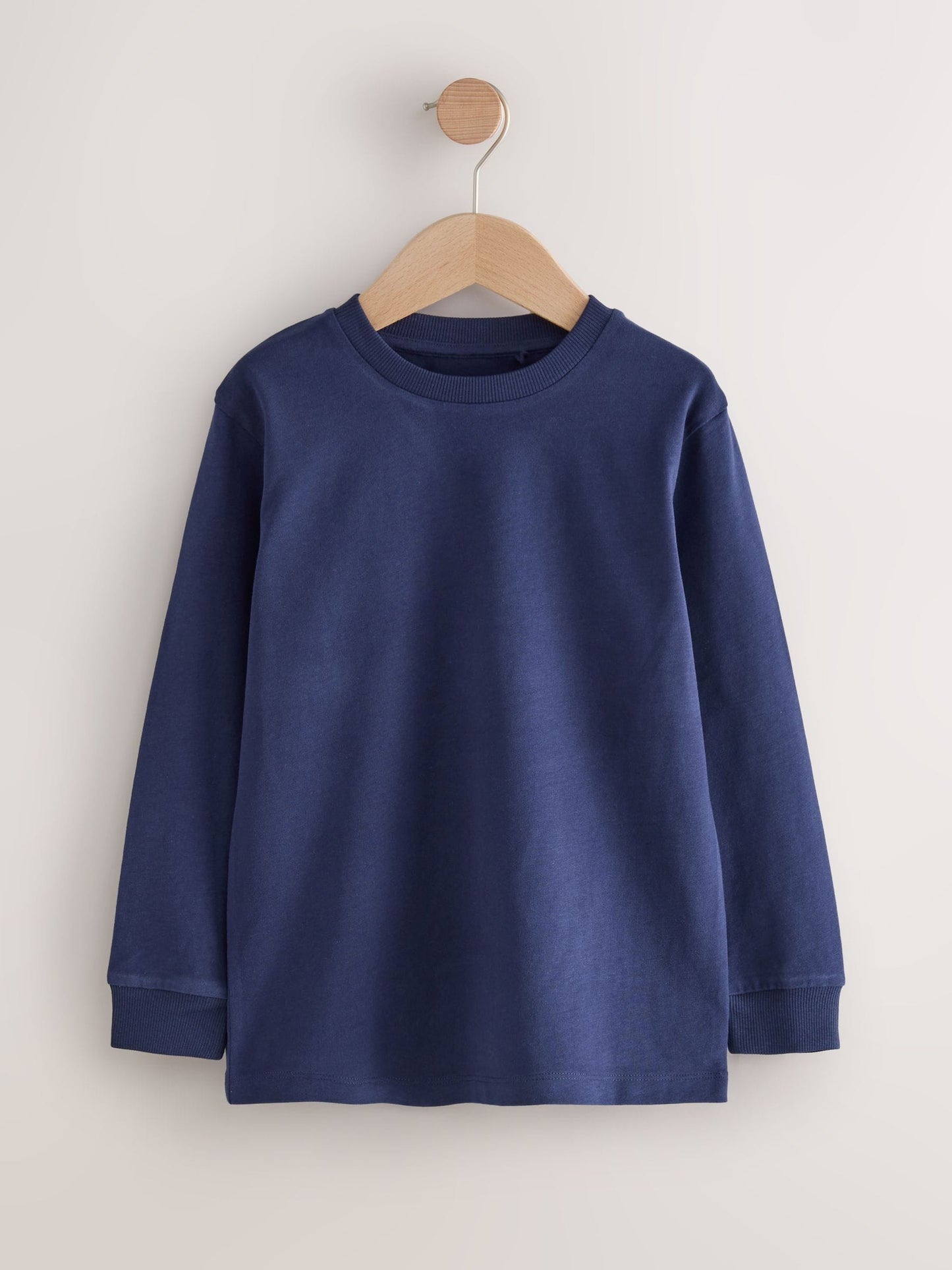 Dsiney Kidz - Berry Red/Grey/White/Blue Plain Long Sleeve Cosy T-Shirts 4 Pack (3-16yrs) image 6
