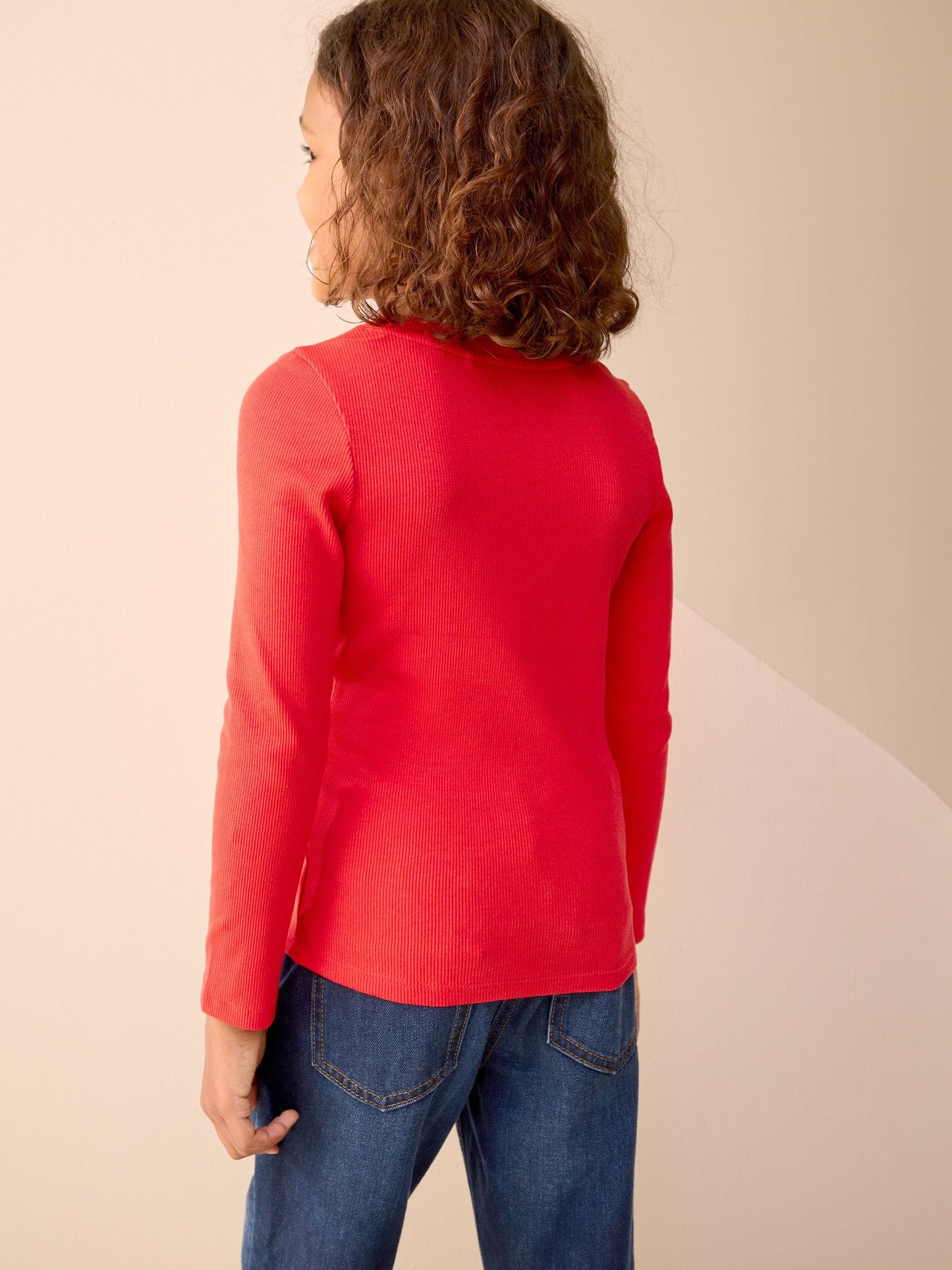 Dsiney Kidz - Red Long Sleeve Ribbed Top (3-16yrs) image 2