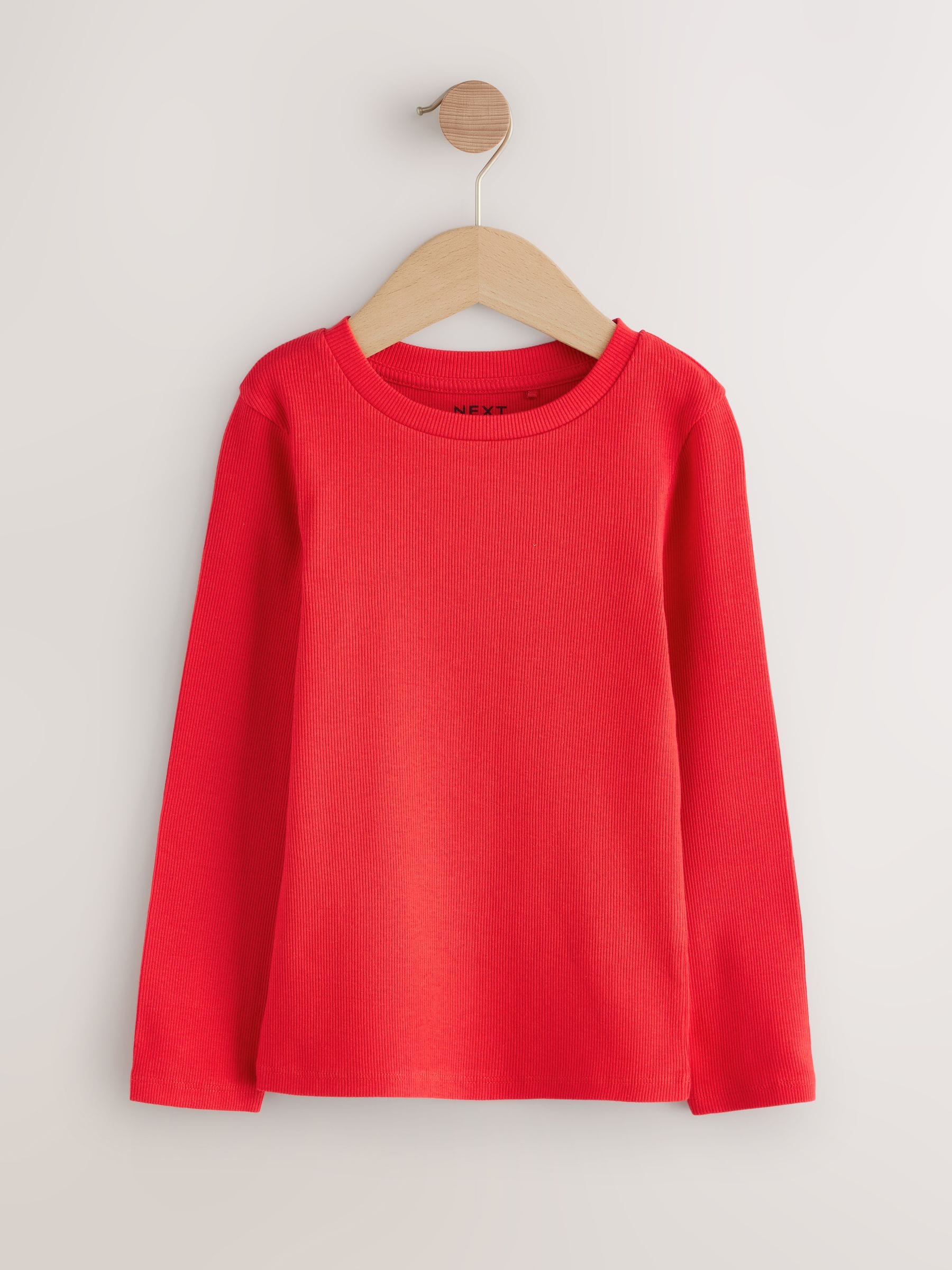 Dsiney Kidz - Red Long Sleeve Ribbed Top (3-16yrs) image 4