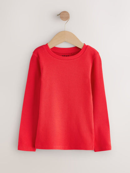 Dsiney Kidz - Red Long Sleeve Ribbed Top (3-16yrs) image 4
