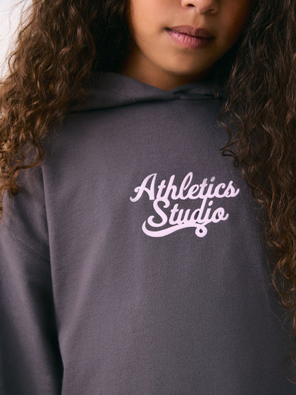 Charcoal Graphic Print Hoodie Leggings Set (3-16yrs)