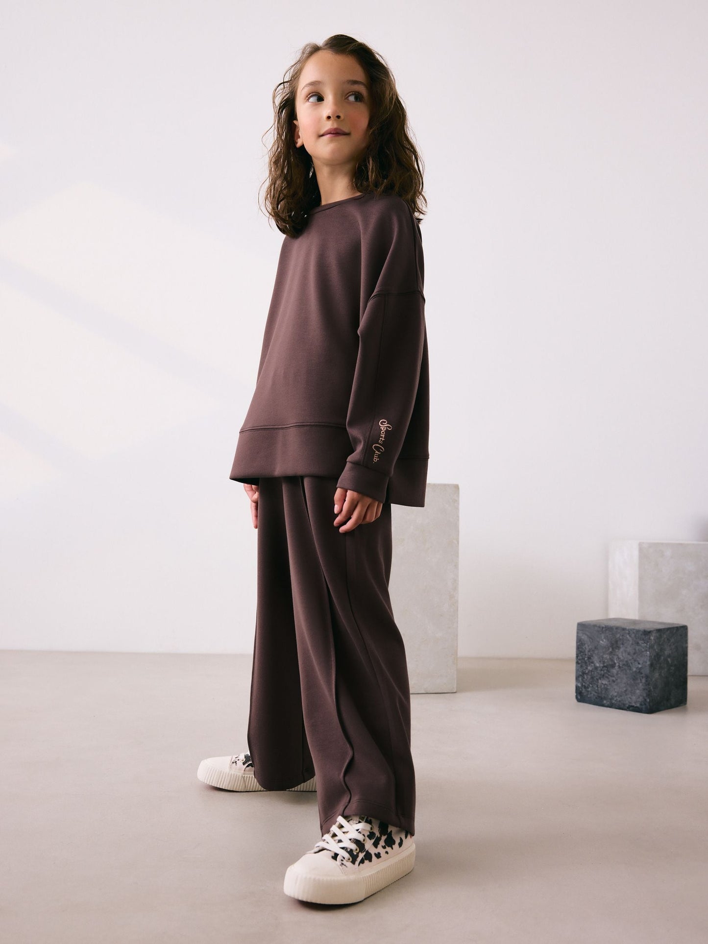 Dsiney Kidz - Chocolate Brown Long Sleeve Wide Leg Set (3-16yrs) image 2