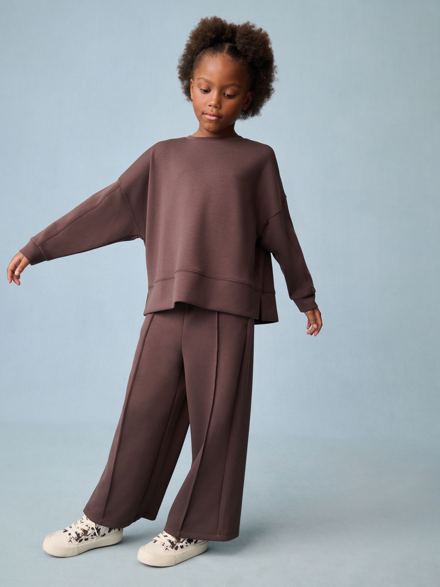 Dsiney Kidz - Chocolate Brown Long Sleeve Wide Leg Set (3-16yrs) image 5