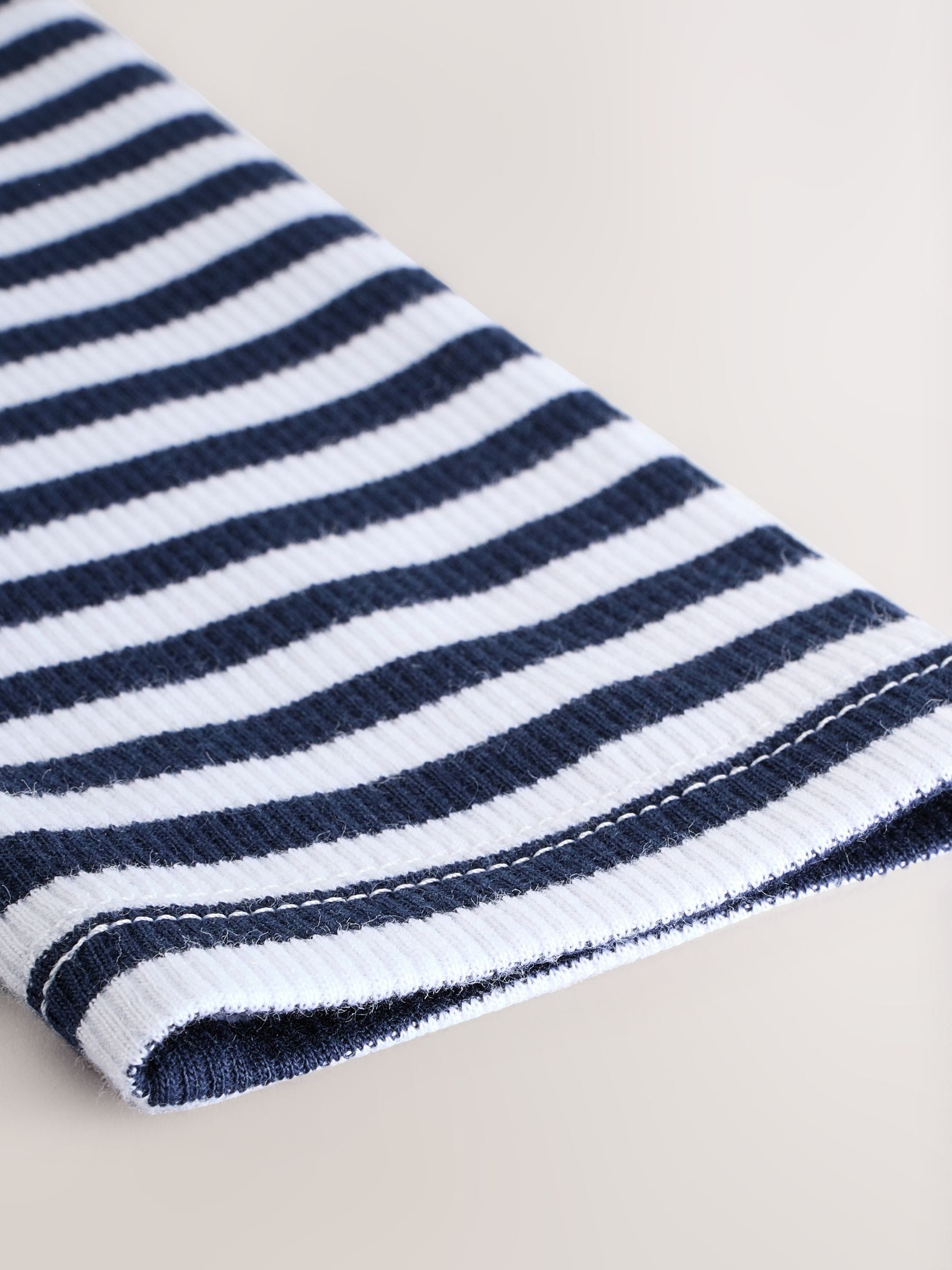 Dsiney Kidz - Navy/White Stripe Long Sleeve Ribbed Tops 3 Pack (3-16yrs) image 8