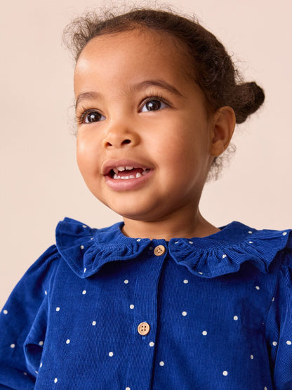 Cobalt Blue Character Cord Dress And Tights Set (3mths-8yrs)