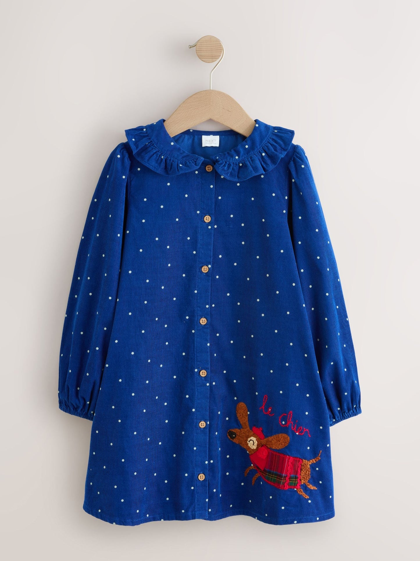 Cobalt Blue Character Cord Dress And Tights Set (3mths-8yrs)