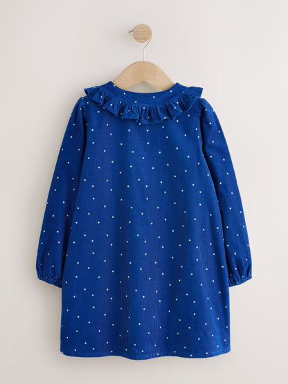 Cobalt Blue Character Cord Dress And Tights Set (3mths-8yrs)