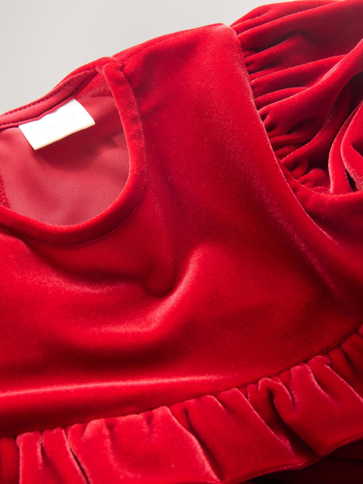 Red Velvet Frill Party Dress (3mths-8yrs)