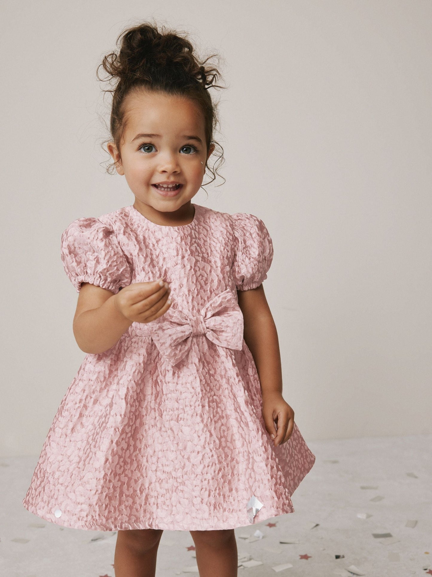 Pink Animal Jacquard Prom Dress (3mths-8yrs)
