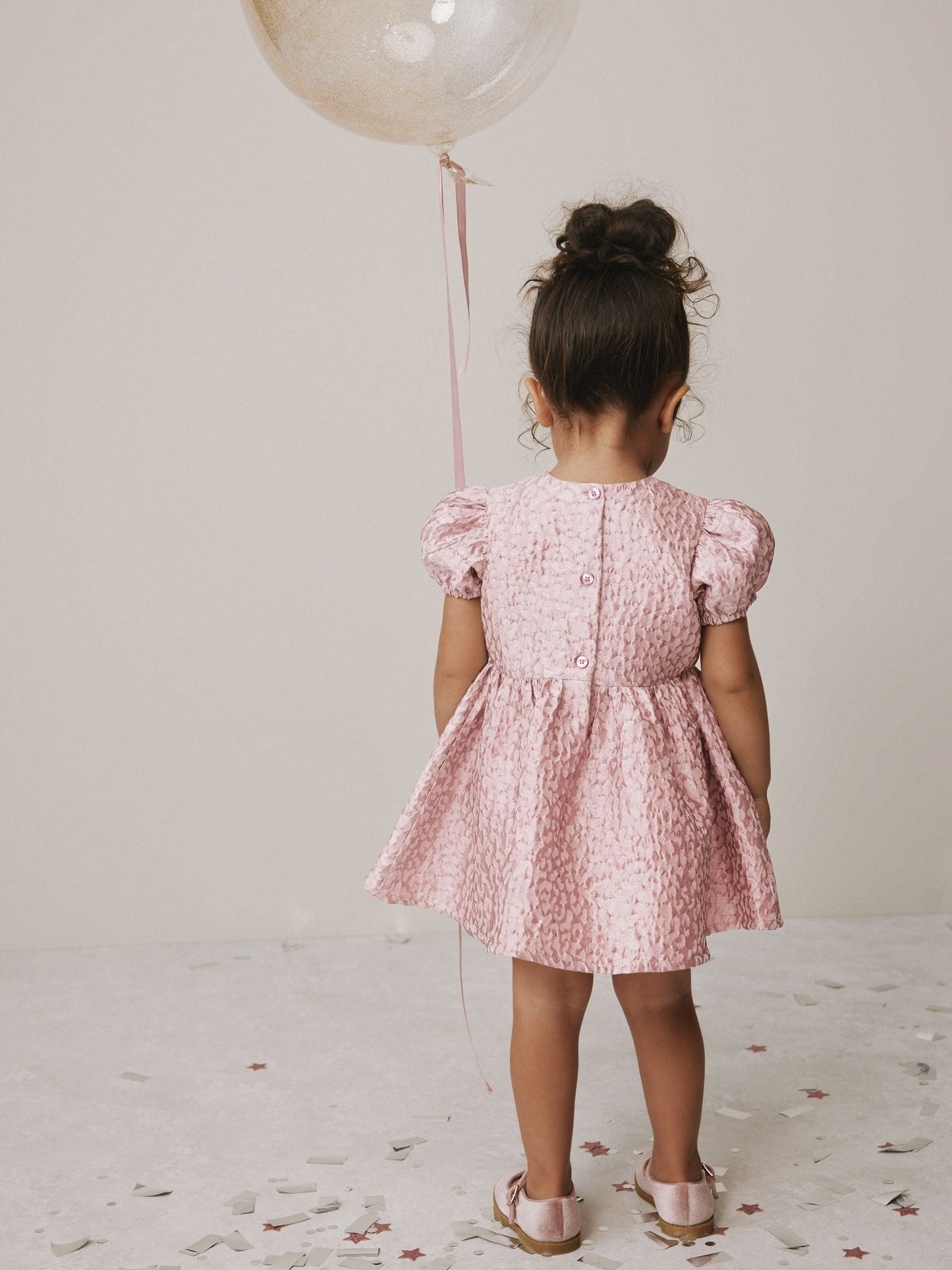 Pink Animal Jacquard Prom Dress (3mths-8yrs)