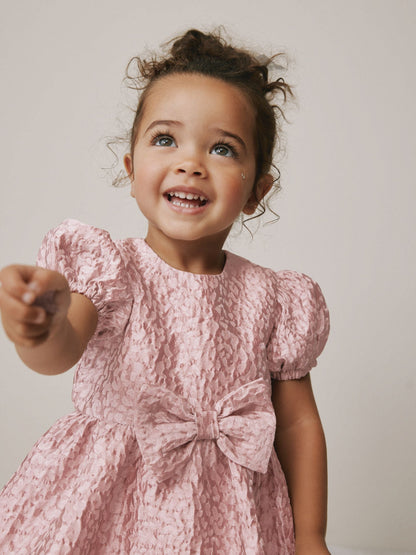 Pink Animal Jacquard Prom Dress (3mths-8yrs)