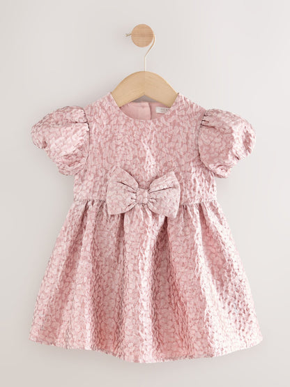 Pink Animal Jacquard Prom Dress (3mths-8yrs)
