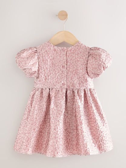 Pink Animal Jacquard Prom Dress (3mths-8yrs)