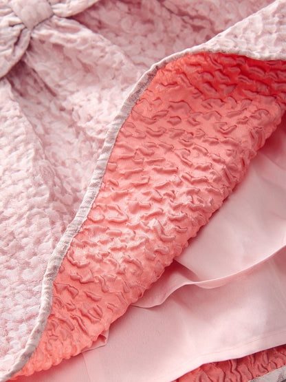 Pink Animal Jacquard Prom Dress (3mths-8yrs)