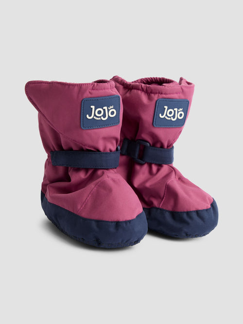 JoJo Maman Bébé Pink Fleece Lined Booties image 1