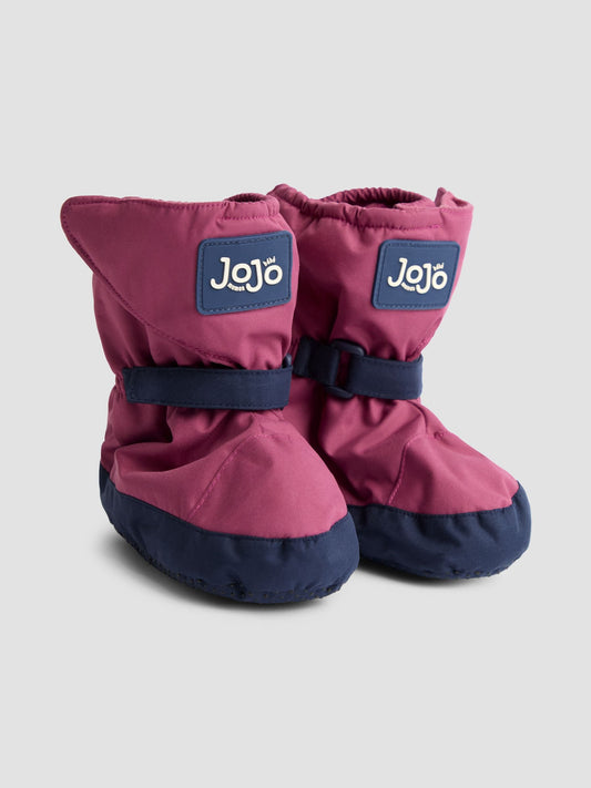 JoJo Maman Bébé Pink Fleece Lined Booties image 1