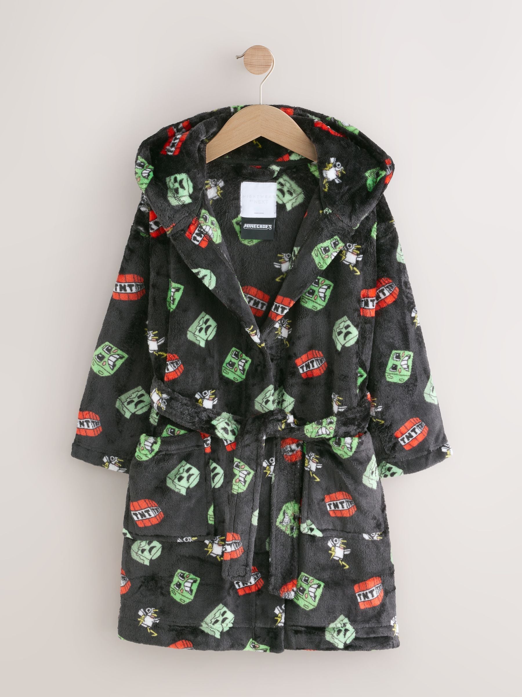 Dsiney Kidz - Black Minecraft Fleece Robe (5-16yrs) image 5
