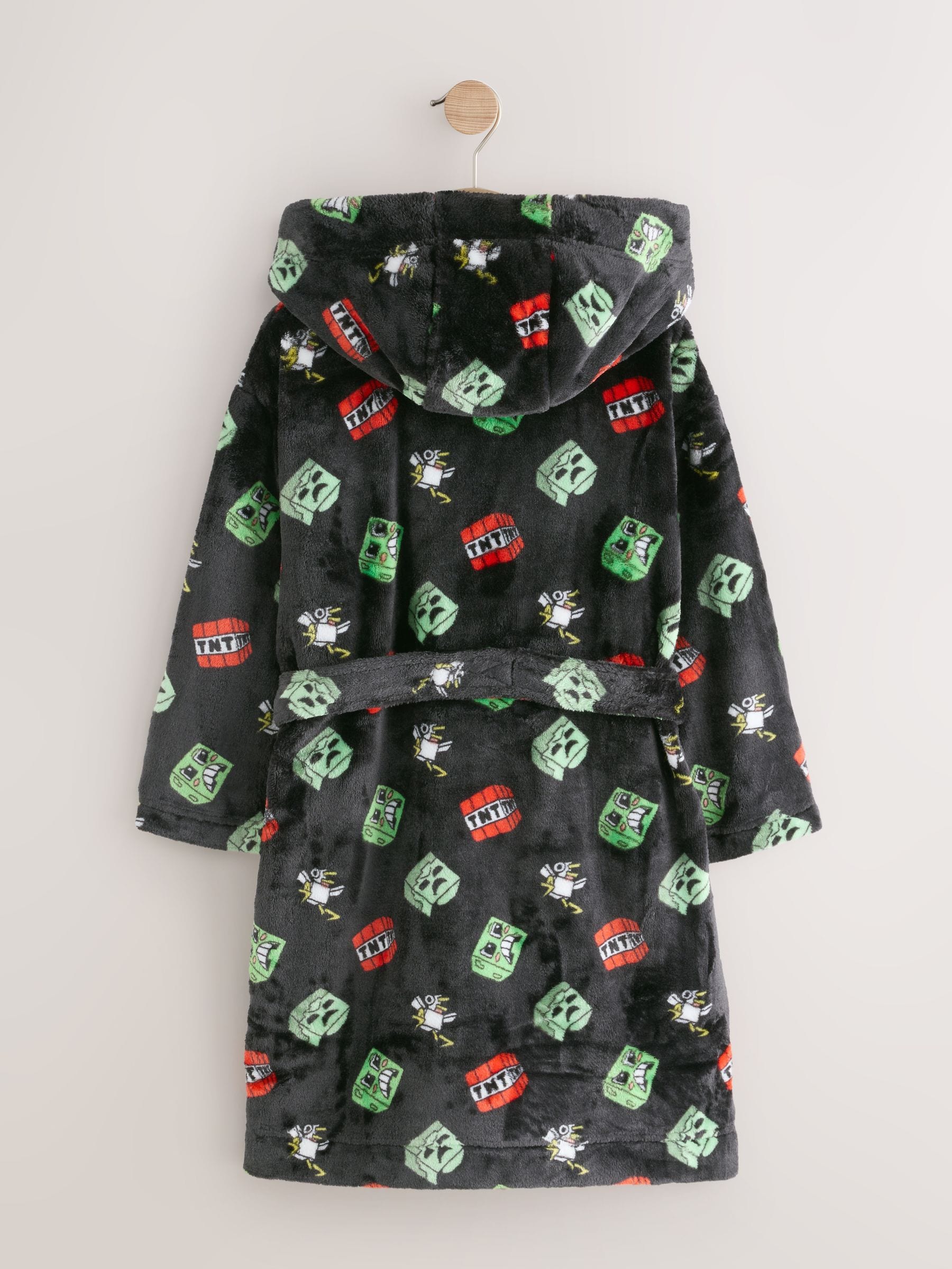 Dsiney Kidz - Black Minecraft Fleece Robe (5-16yrs) image 6