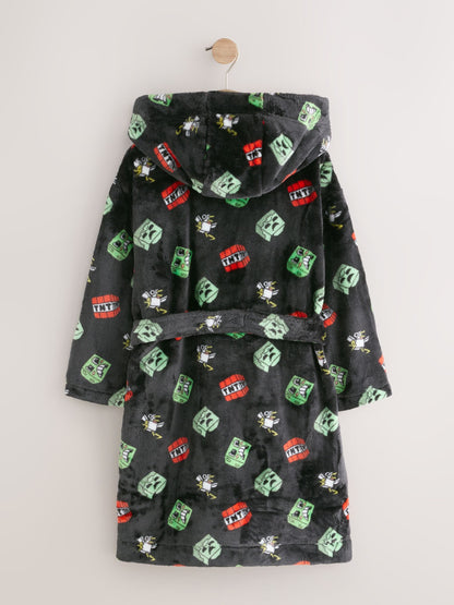 Dsiney Kidz - Black Minecraft Fleece Robe (5-16yrs) image 6