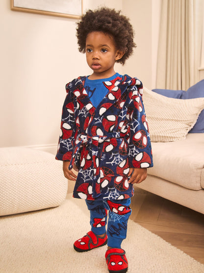Navy Spiderman Fleece Robe (12mths-10yrs) image 1
