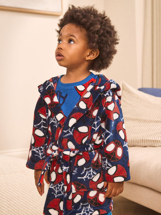 Navy Spiderman Fleece Robe (12mths-10yrs) image 2