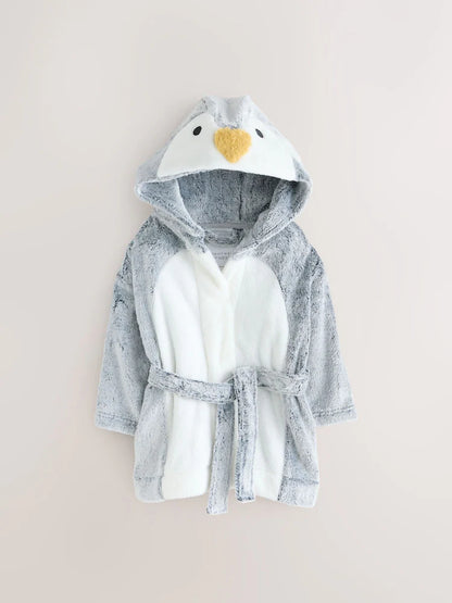 Grey/White Penguin Robe (9mths-12yrs)