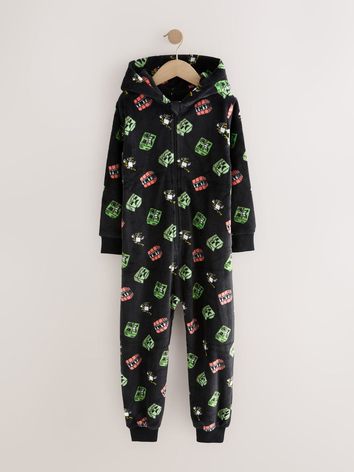 Dsiney Kidz - Black Minecraft Fleece All-In-One (4-16yrs) image 5