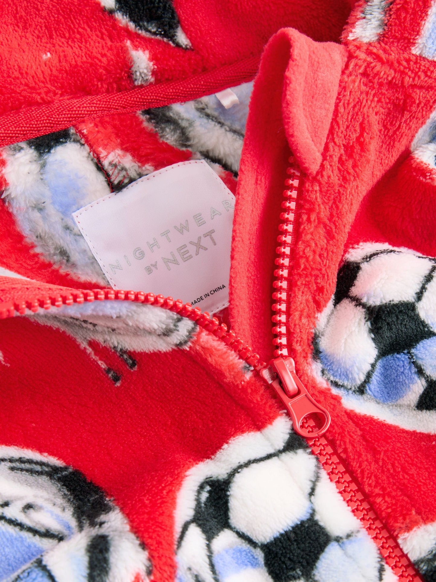 Red Football Fleece All-In-One (3-16yrs)