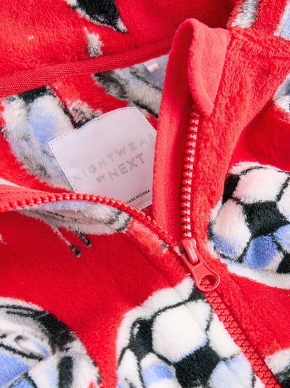Red Football Fleece All-In-One (3-16yrs)