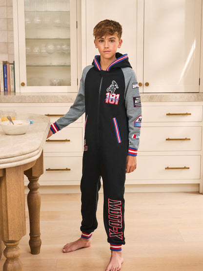 Black Motorcross All-In-One (3-16yrs)