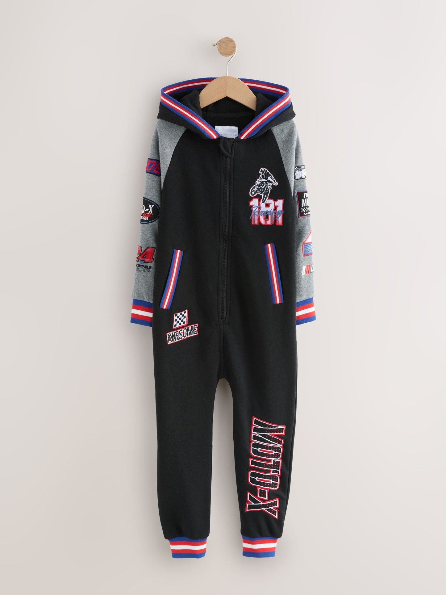 Black Motorcross All-In-One (3-16yrs)