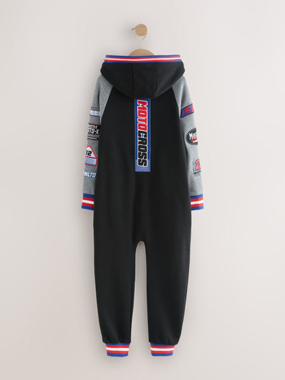 Black Motorcross All-In-One (3-16yrs)