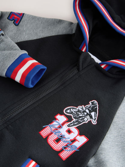 Black Motorcross All-In-One (3-16yrs)