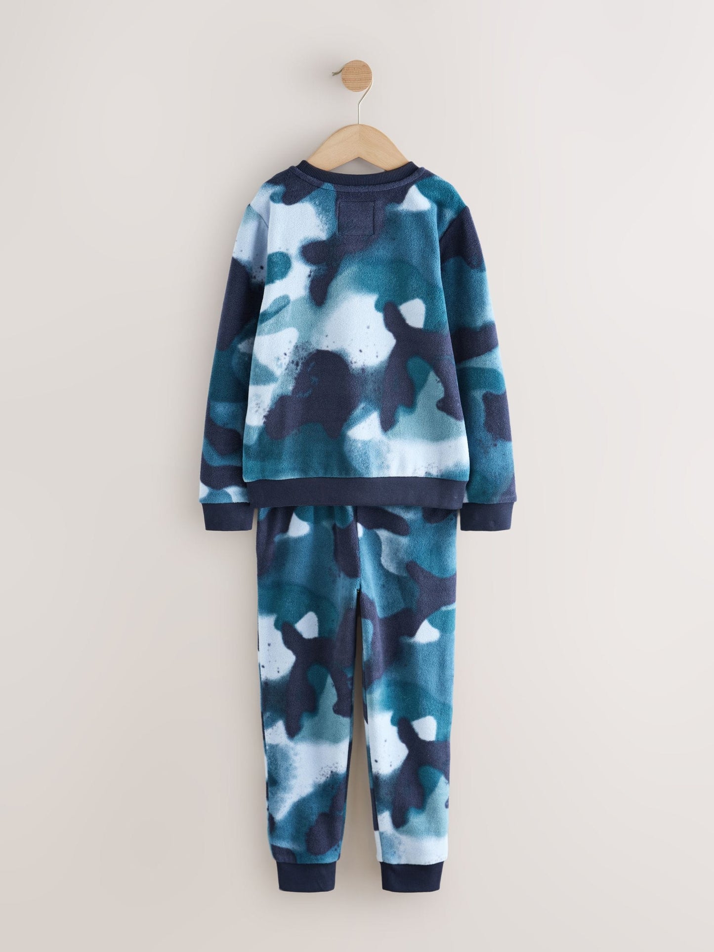 Blue Camo Spray Single Cosy Fleece Pyjamas (3-16yrs) image 5
