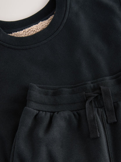 Black Single Cosy Fleece Pyjamas (3-16yrs) image 7