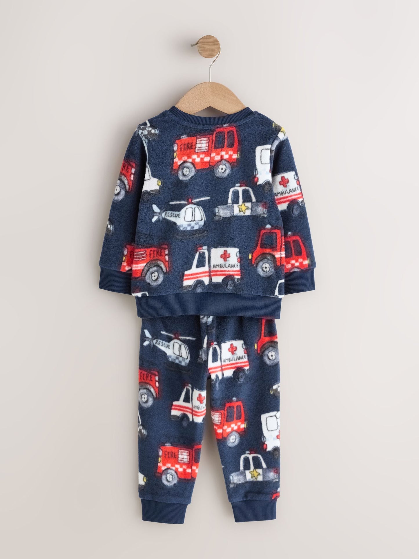 Multi Navy Single Cosy Fleece Pyjamas (9mths-12yrs)