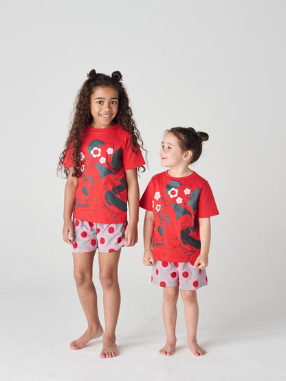 Brand Threads Red Minnie Mouse 100% Cotton Pyjama Set - image 2