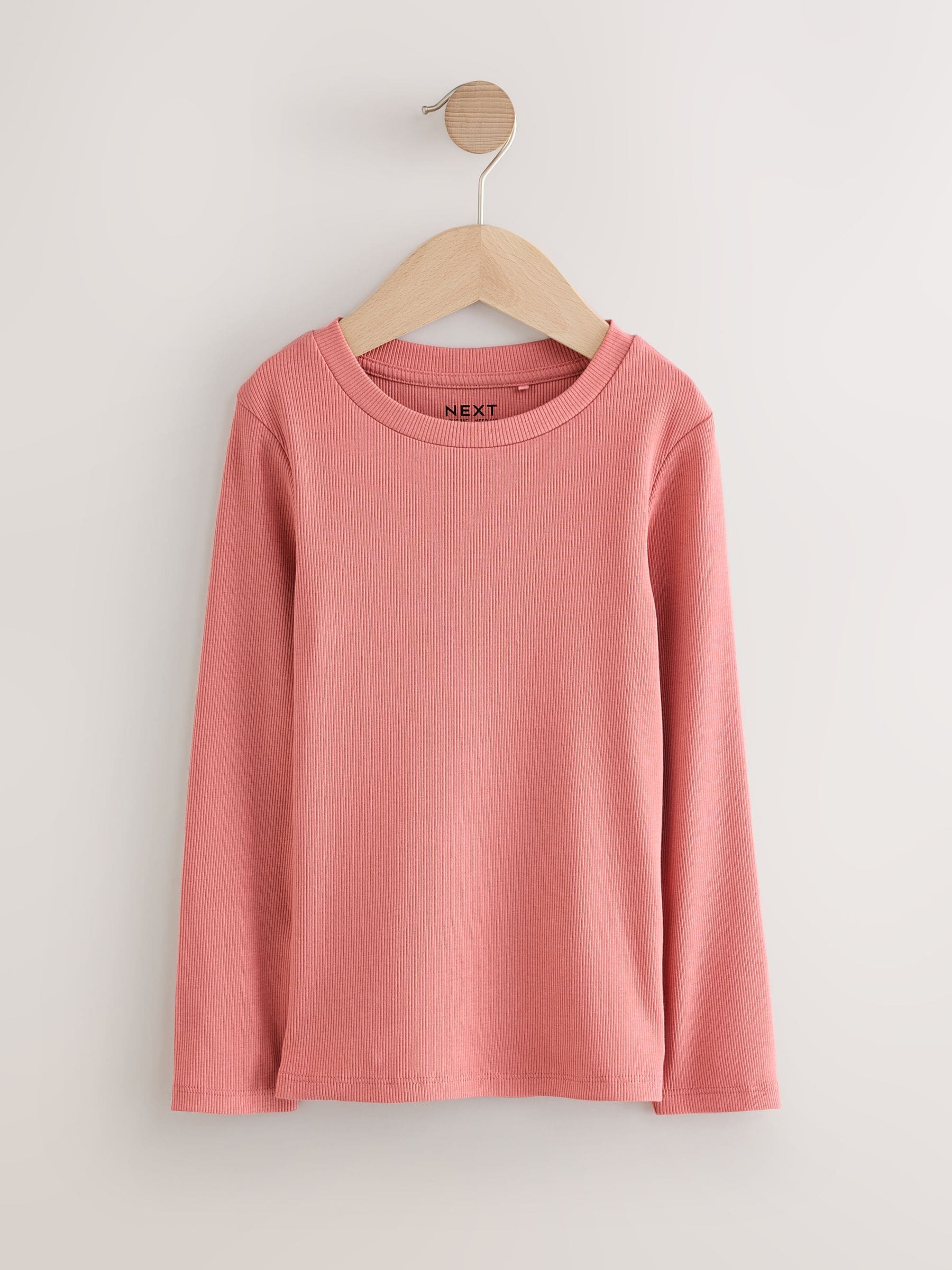 Dsiney Kidz - Black/Pink/White Long Sleeve Ribbed Tops 3 Pack (3-16yrs) image 3