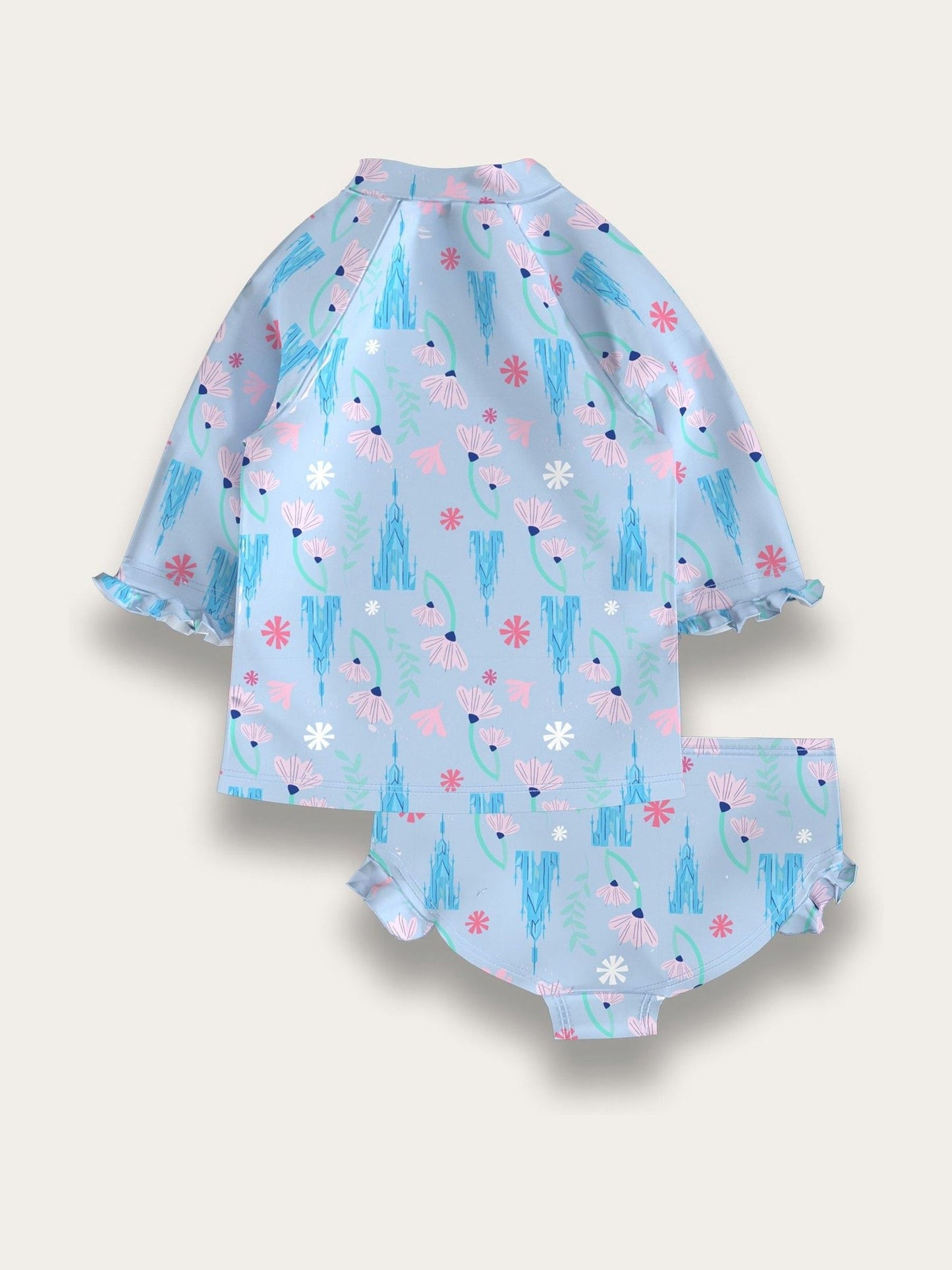 Brand Threads Blue Girls Frozen Swim Set image 4