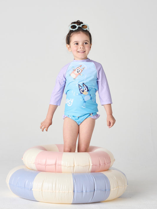 Brand Threads Multi Bluey Girls Swim Set image 2