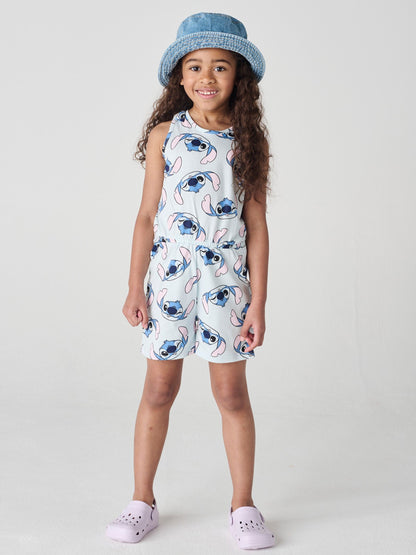 Brand Threads Blue 100% Cotton Stitch Playsuit - image 1