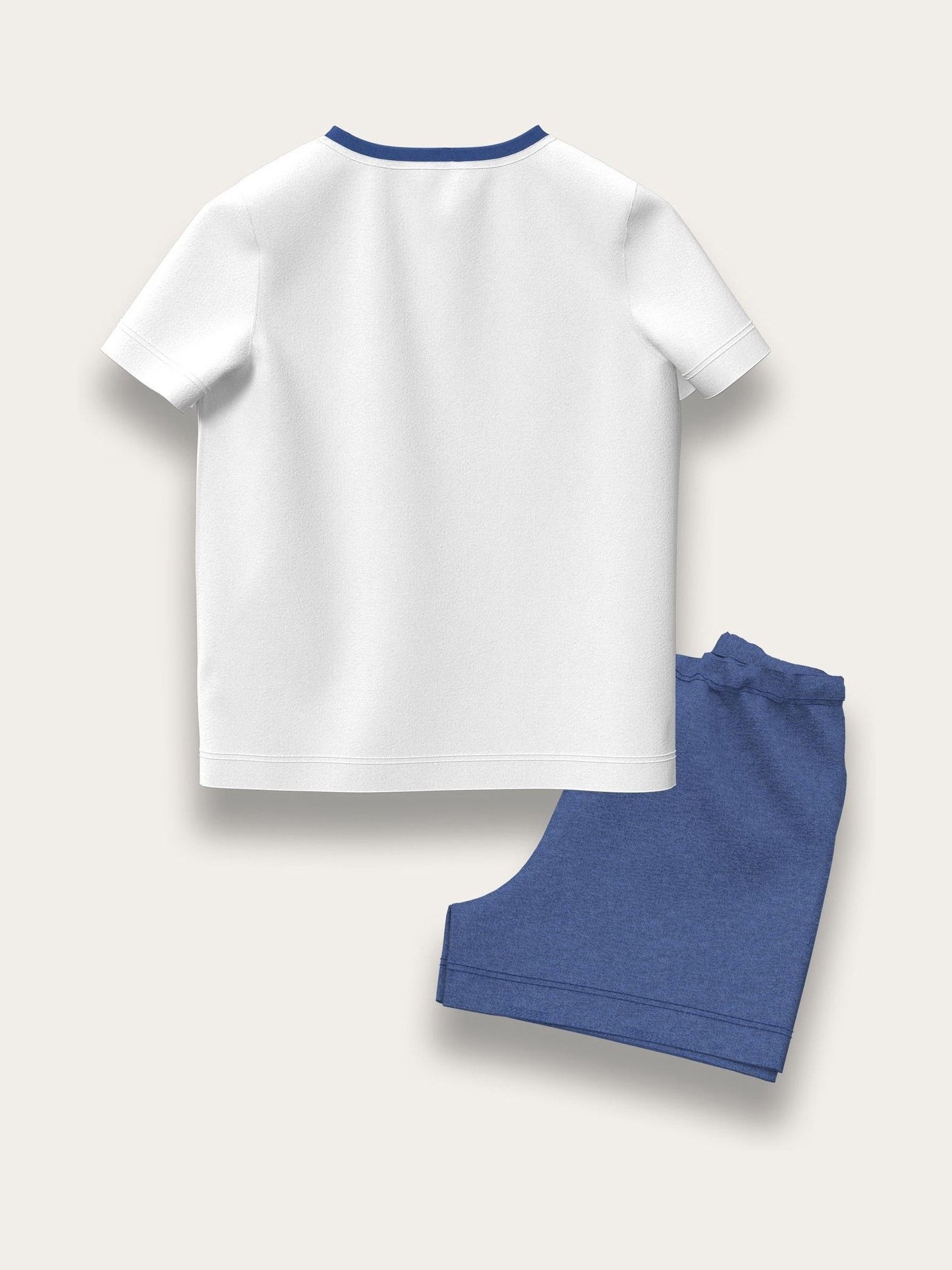 Brand Threads White & Blue Mickey Mouse 100% Cotton Top and Short Set image 4
