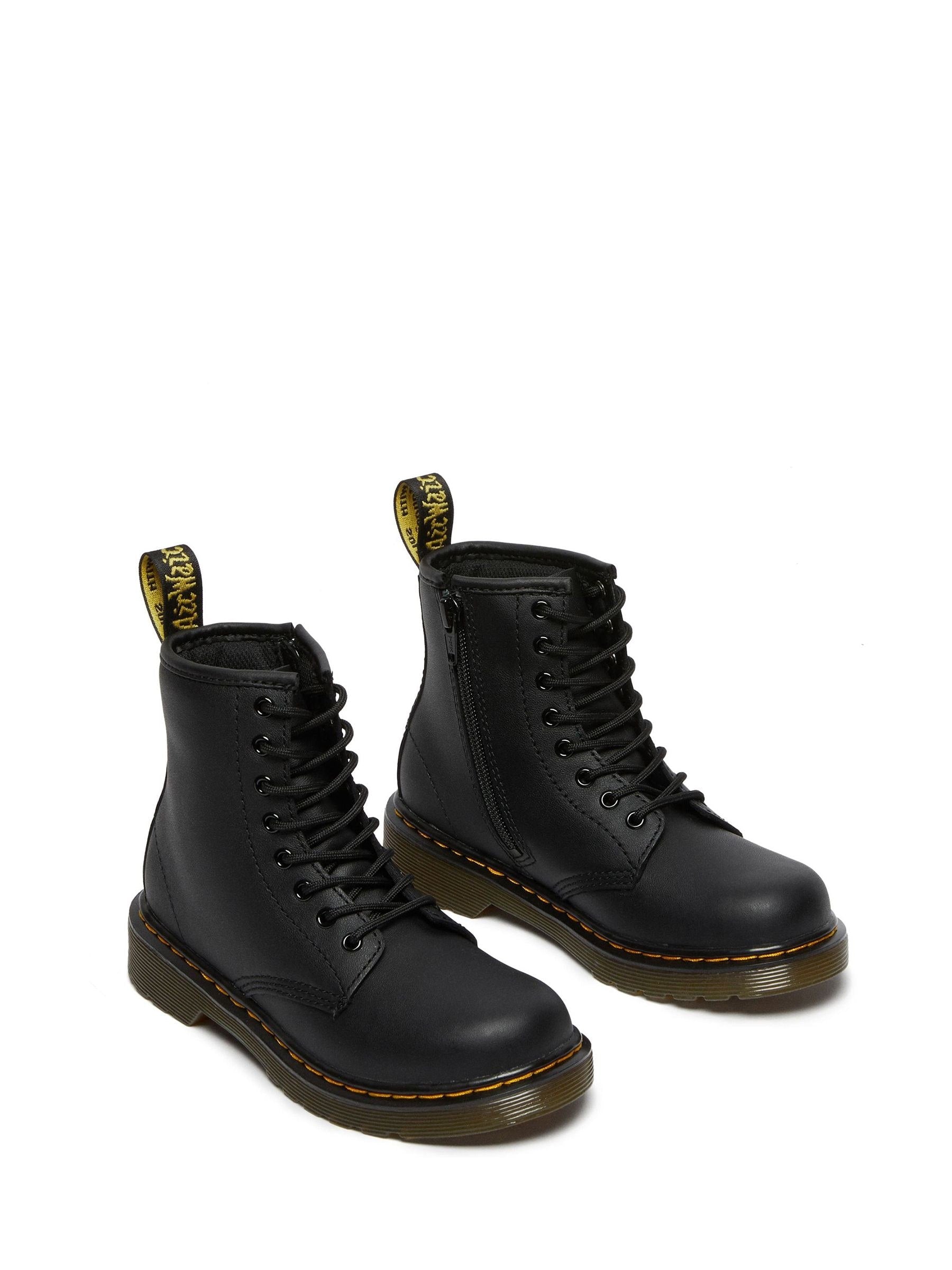Dr. Martens Black Junior 1460 Softy T Lace-Up Leather Boots image 2