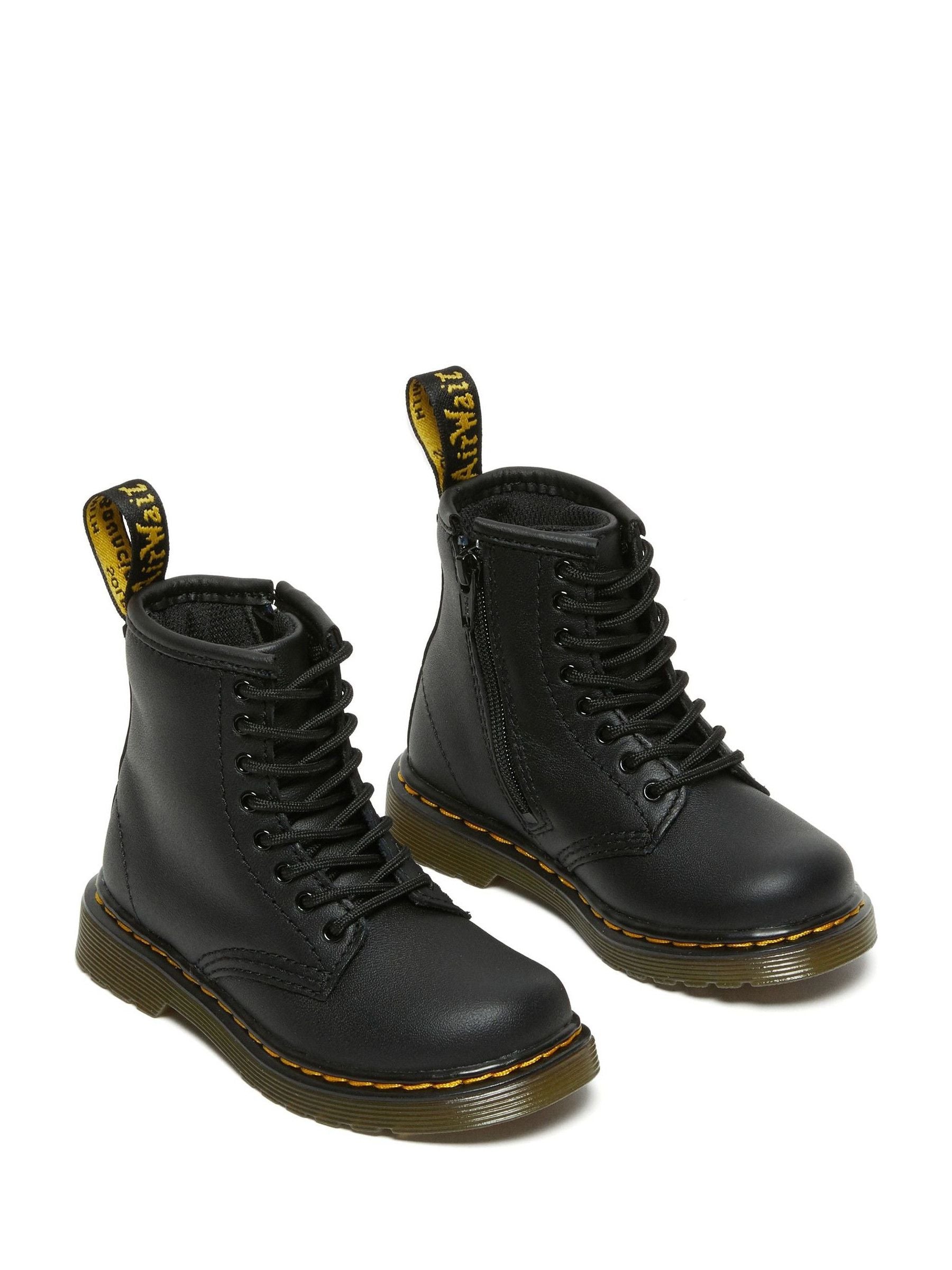 Dr. Martens Black 1460 Toddler Softy T Lace-Up Leather Boots image 3