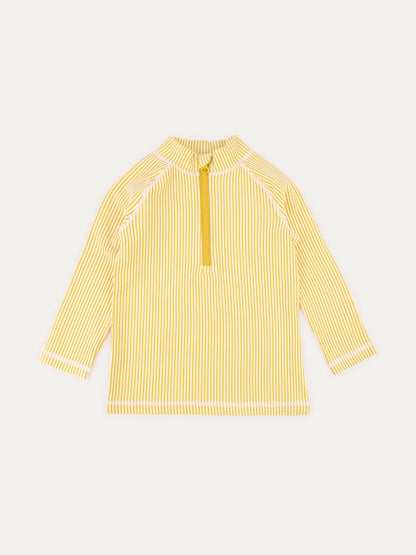 MORI Yellow BY Seersucker Zip-Up Rash Vest image 1