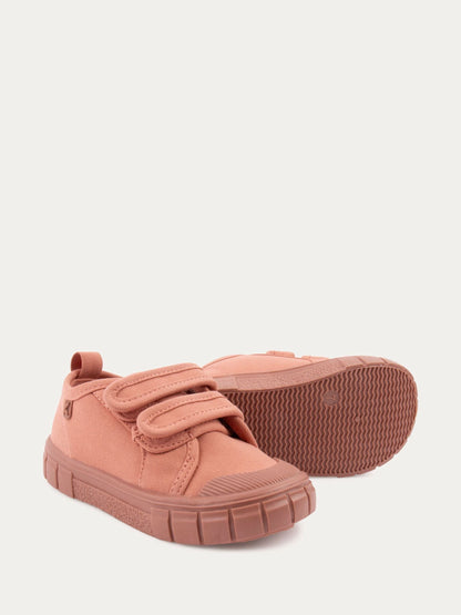 KIDLY By MORI Pink Canvas Rip Tape Trainers image 4