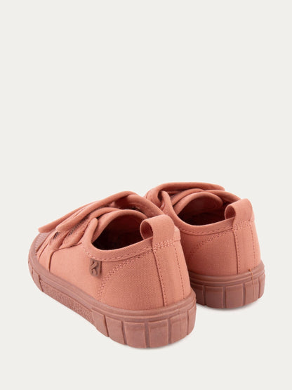 KIDLY By MORI Pink Canvas Rip Tape Trainers image 5