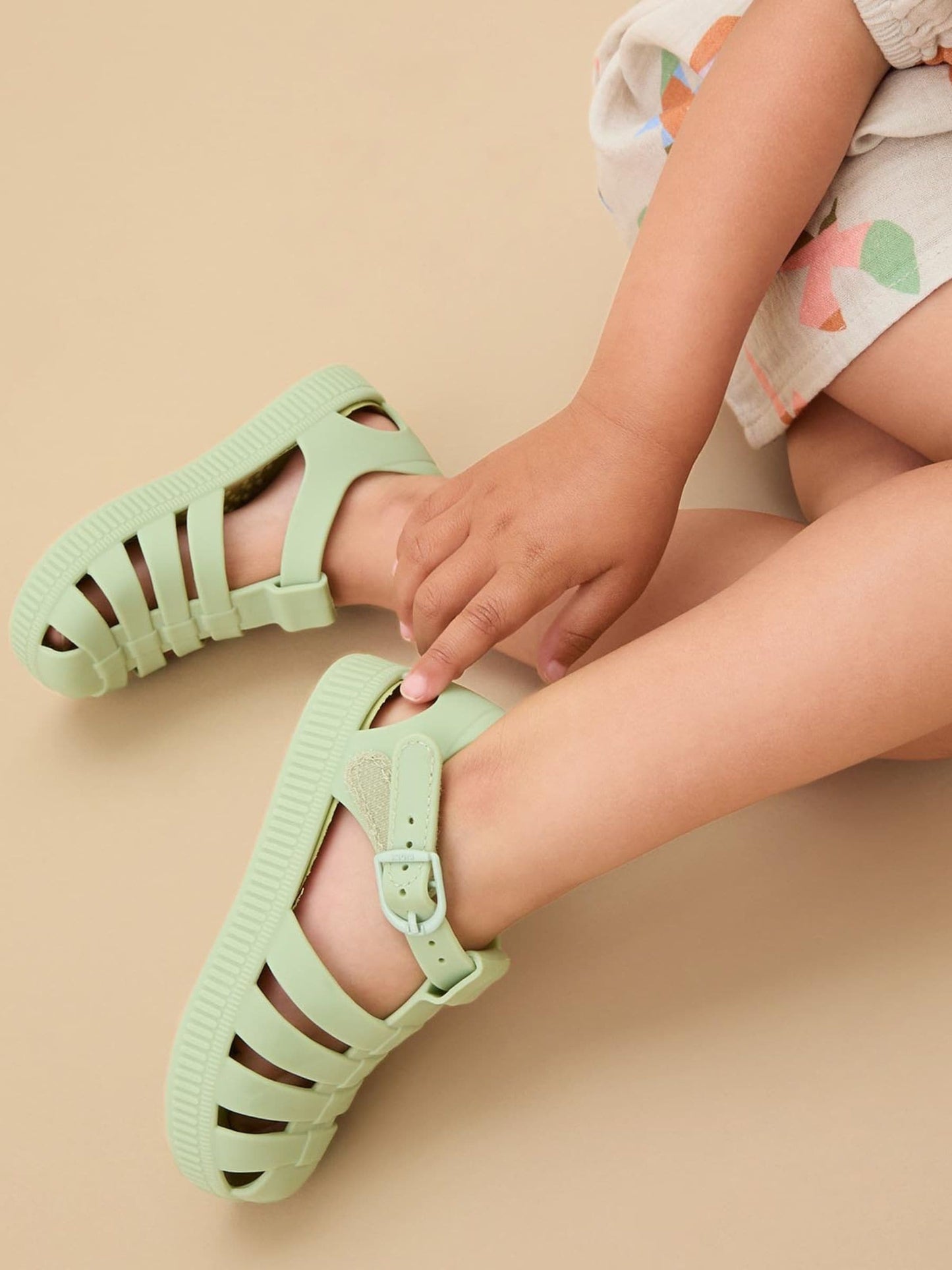 KIDLY By MORI Green Soft Comfy Jelly Sandals image 1