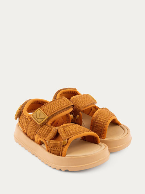 KIDLY By MORI Natural Rip Tape Sandals image 1